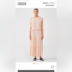 Eileen Fisher tierd long skirt size large